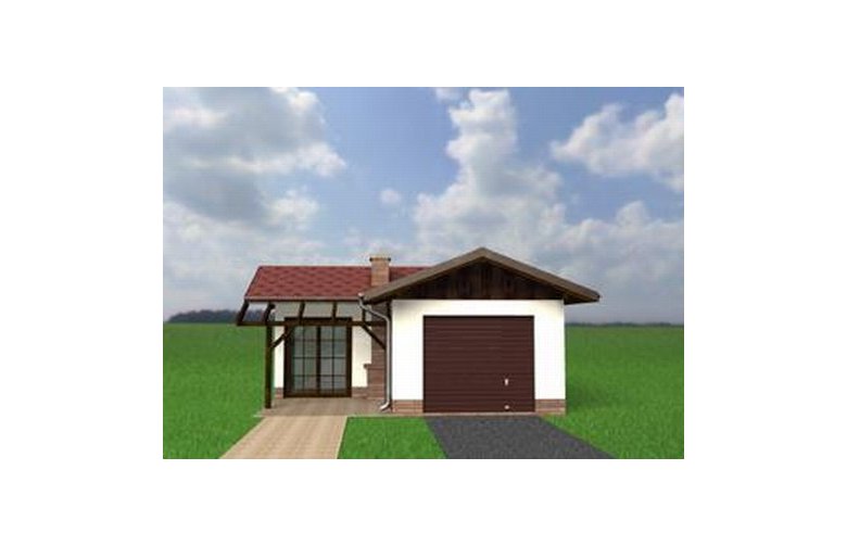 Projekt domu energooszczędnego Garaż 21 - elewacja 1