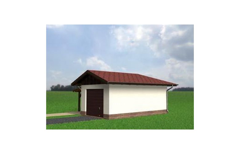 Projekt domu energooszczędnego Garaż 21 - elewacja 2