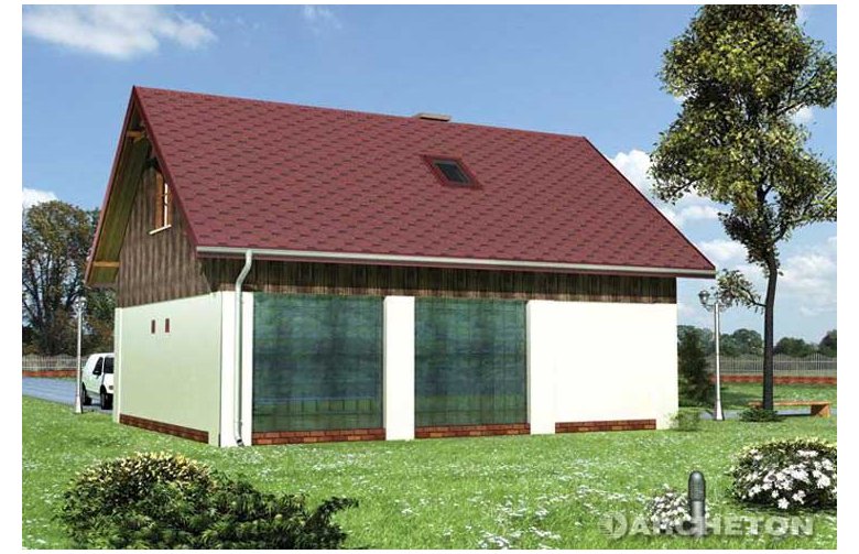 Projekt domu energooszczędnego Garaż M4