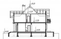 Projekt domu wielorodzinnego Klara Rex Mobil - przekrój 1