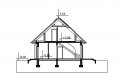 Projekt domu wielorodzinnego Kokosz Eko - przekrój 1