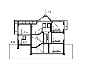 Przekrój projektu Koliba-2