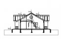 Projekt domu dwurodzinnego Lawenda - przekrój 1
