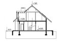 Projekt domu bliźniaczego Maja Duo - przekrój 1
