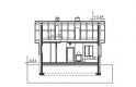 Projekt domu dwurodzinnego Miniatura - przekrój 1