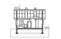 Projekt domu dwurodzinnego Miniatura - przekrój 1
