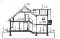 Projekt domu wielorodzinnego Mlecz Alfa - przekrój 1