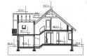 Projekt domu wielorodzinnego Mlecz Alfa - przekrój 1