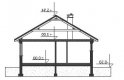 Projekt domu dwurodzinnego Modrzyk Bis - przekrój 1
