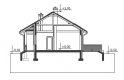 Projekt domu dwurodzinnego Modrzyk Deo - przekrój 1