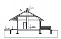 Projekt domu wielorodzinnego Modrzyk Eko - przekrój 1