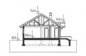 Projekt domu letniskowego Na Kwadracie - przekrój 1