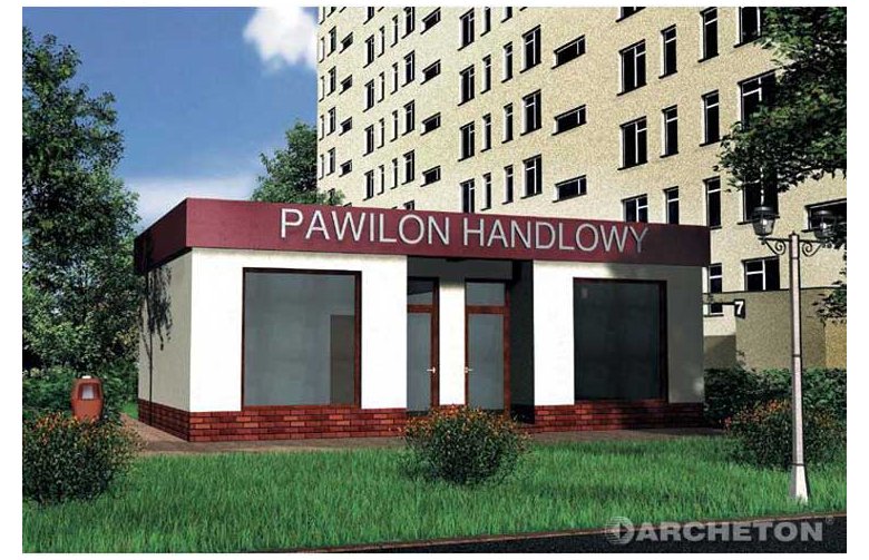 Projekt dworku Pawilon handlowy 07