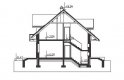 Projekt domu wielorodzinnego Pola Rex - przekrój 1