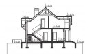 Projekt domu wielorodzinnego Skarbek Karo - przekrój 1