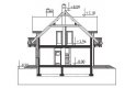 Projekt domu wielorodzinnego Smyk Alfa - przekrój 1