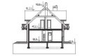 Projekt domu wielorodzinnego Smyk Alfa - przekrój 1
