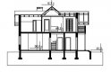 Projekt domu wielorodzinnego Tekla - przekrój 1