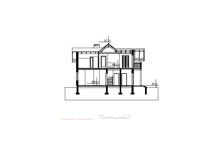 Projekt domu wielorodzinnego Tekla - przekrój 1