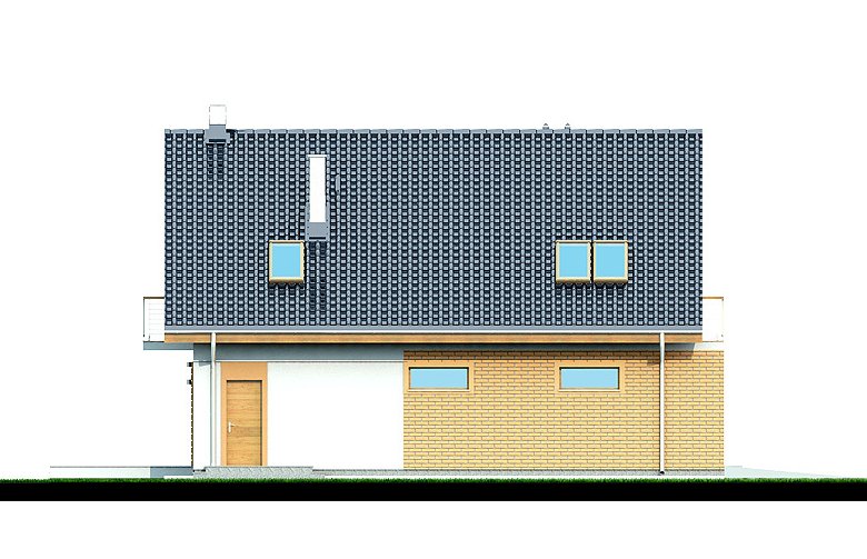 Projekt domu jednorodzinnego Diona bis - elewacja 4