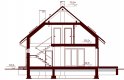 Projekt domu jednorodzinnego Diona bis - przekrój 1