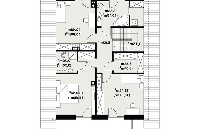 Projekt domu wielorodzinnego Ares - poddasze