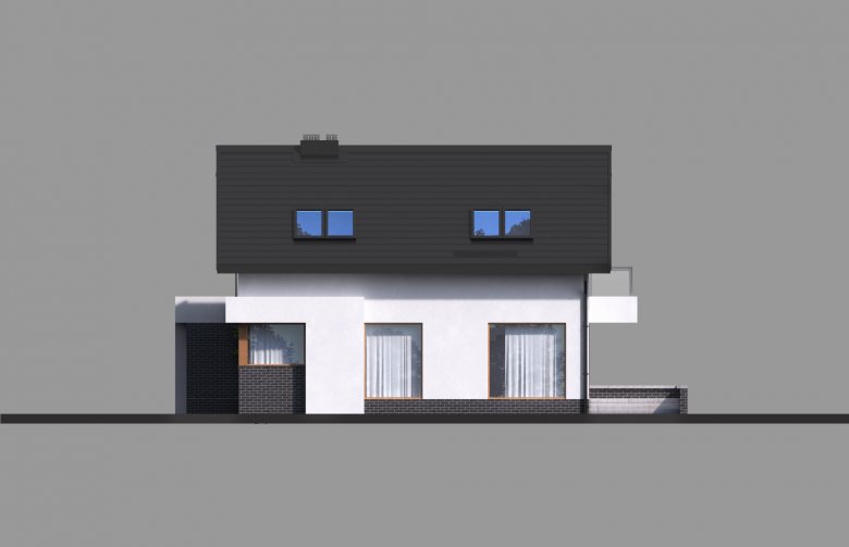 Projekt domu z poddaszem HomeKoncept 3 - elewacja 1