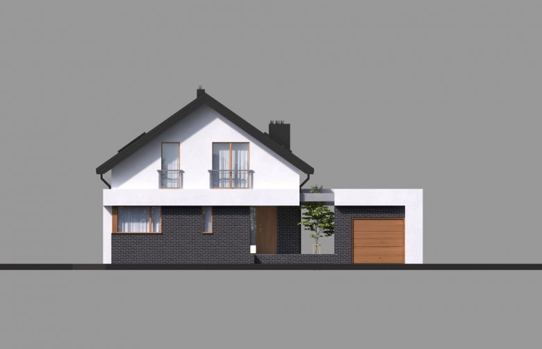 Projekt domu z poddaszem HomeKoncept 3 - elewacja 3