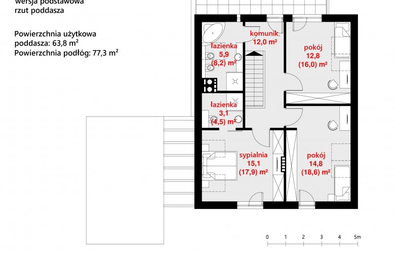 Projekt domu z poddaszem HomeKoncept 3 - 