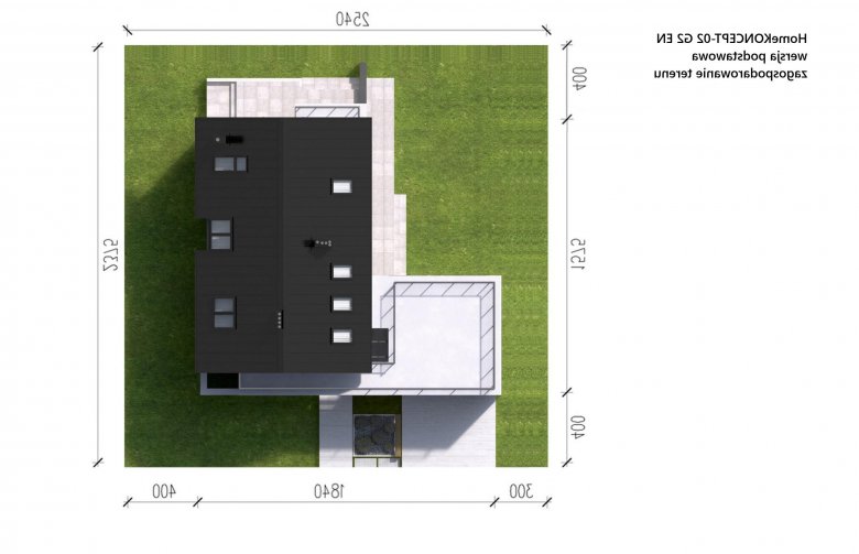 Projekt domu z poddaszem HomeKoncept 3 - Usytuowanie - wersja lustrzana