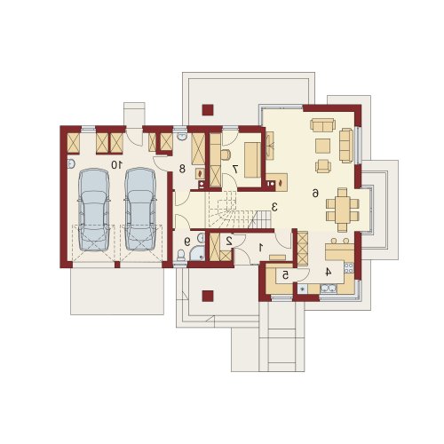 RZUT PARTERU Archimedes 2 - wersja lustrzana