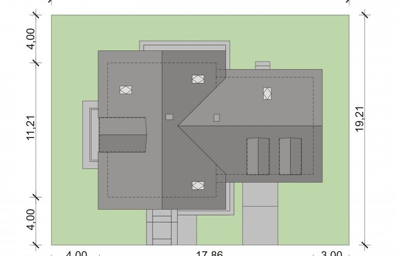 Projekt domu z poddaszem Archimedes 2 - Usytuowanie