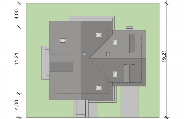 Projekt domu z poddaszem Archimedes - Usytuowanie