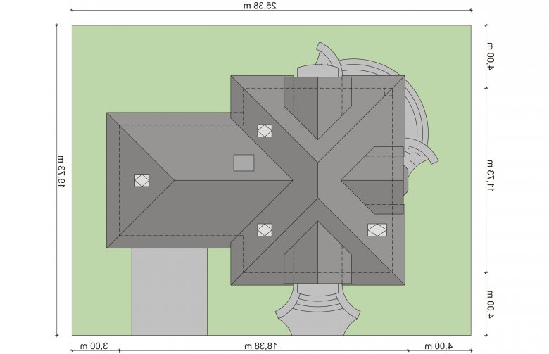 Projekt domu wielorodzinnego Tyberiusz 2 - Usytuowanie - wersja lustrzana