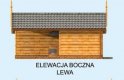 Projekt budynku gospodarczego G52 budynek gospodarczy z bali drewnianych - elewacja 3