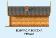 Elewacja projektu G52 budynek gospodarczy z bali drewnianych - 4