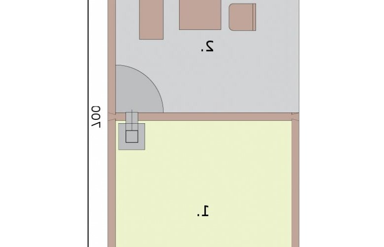 Projekt budynku gospodarczego G52 budynek gospodarczy z bali drewnianych - rzut przyziemia