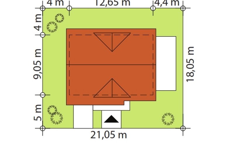 Projekt domu tradycyjnego Nugat 3 EN - Usytuowanie