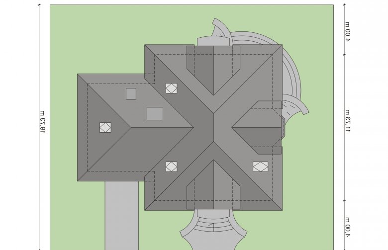 Projekt domu wielorodzinnego Tyberiusz - Usytuowanie - wersja lustrzana