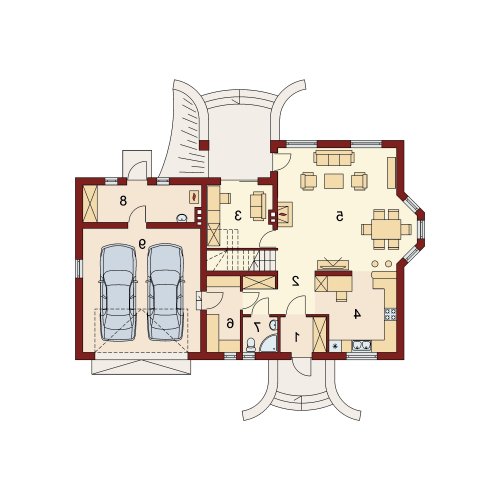 RZUT PARTERU Hermes 2-G2 - wersja lustrzana