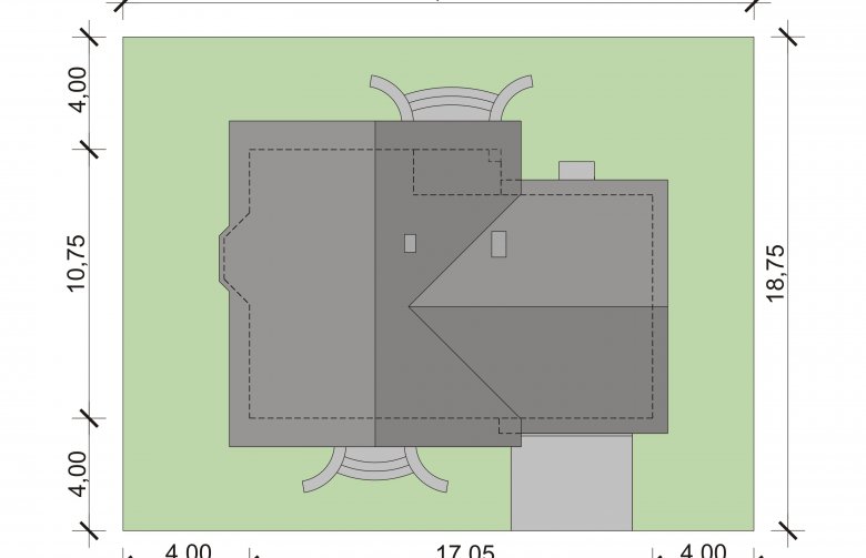 Projekt domu parterowego Hermes 2-G2 - Usytuowanie