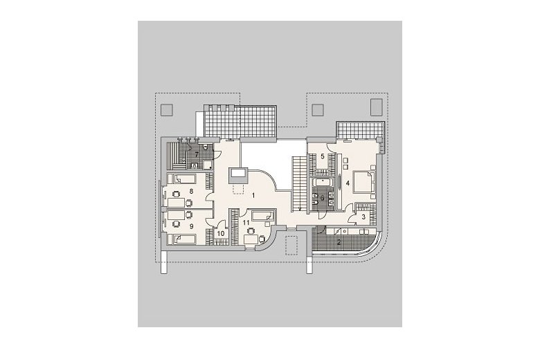 Projekt domu szkieletowego LK&1070 - piętro