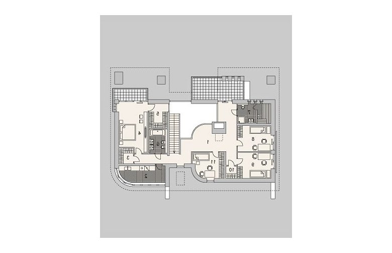 Projekt domu szkieletowego LK&1070 - piętro