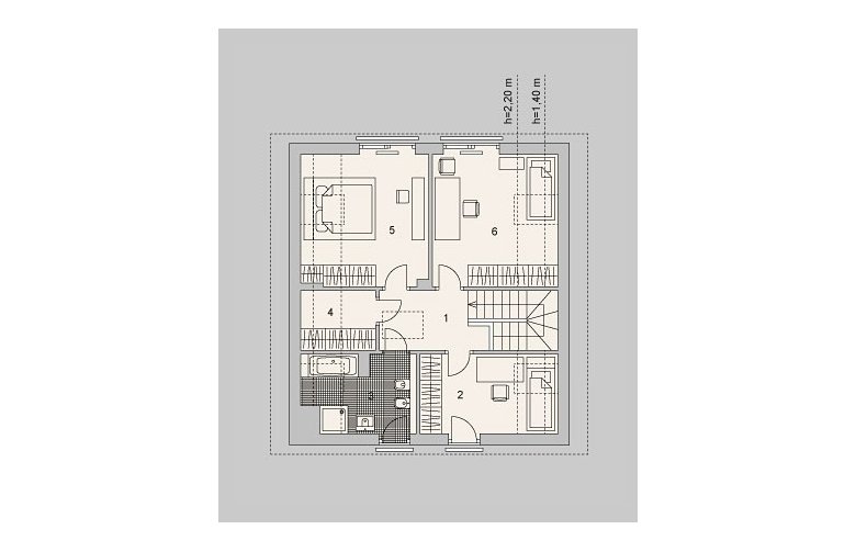 Projekt domu wielorodzinnego LK&1053 - poddasze