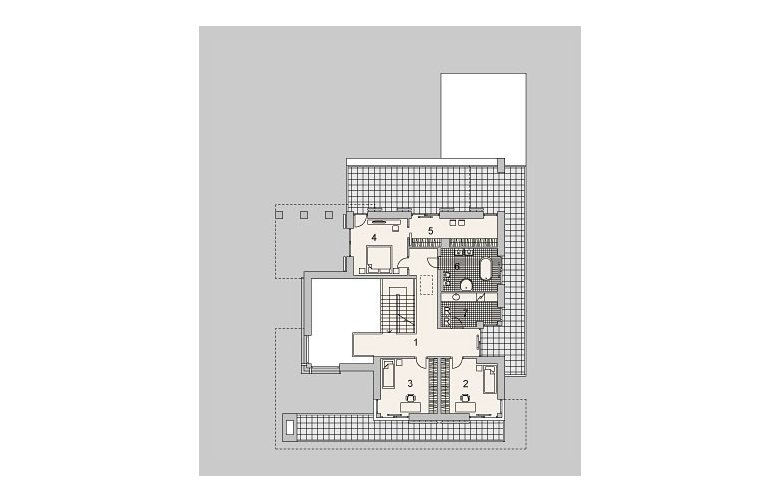 Projekt domu szkieletowego LK&1084 - piętro