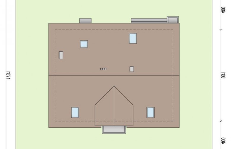 Projekt domu jednorodzinnego Kardamon - Usytuowanie - wersja lustrzana
