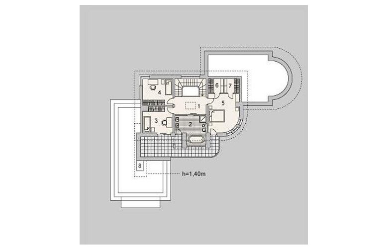 Projekt domu szkieletowego LK&1012 - 