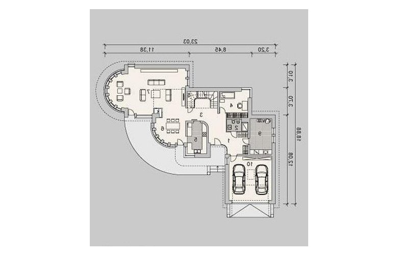 Projekt domu szkieletowego LK&1012 - 