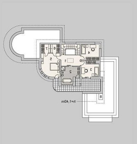 Rzut projektu LK&1012 - wersja lustrzana