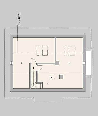 Rzut projektu LK&1178 - wersja lustrzana